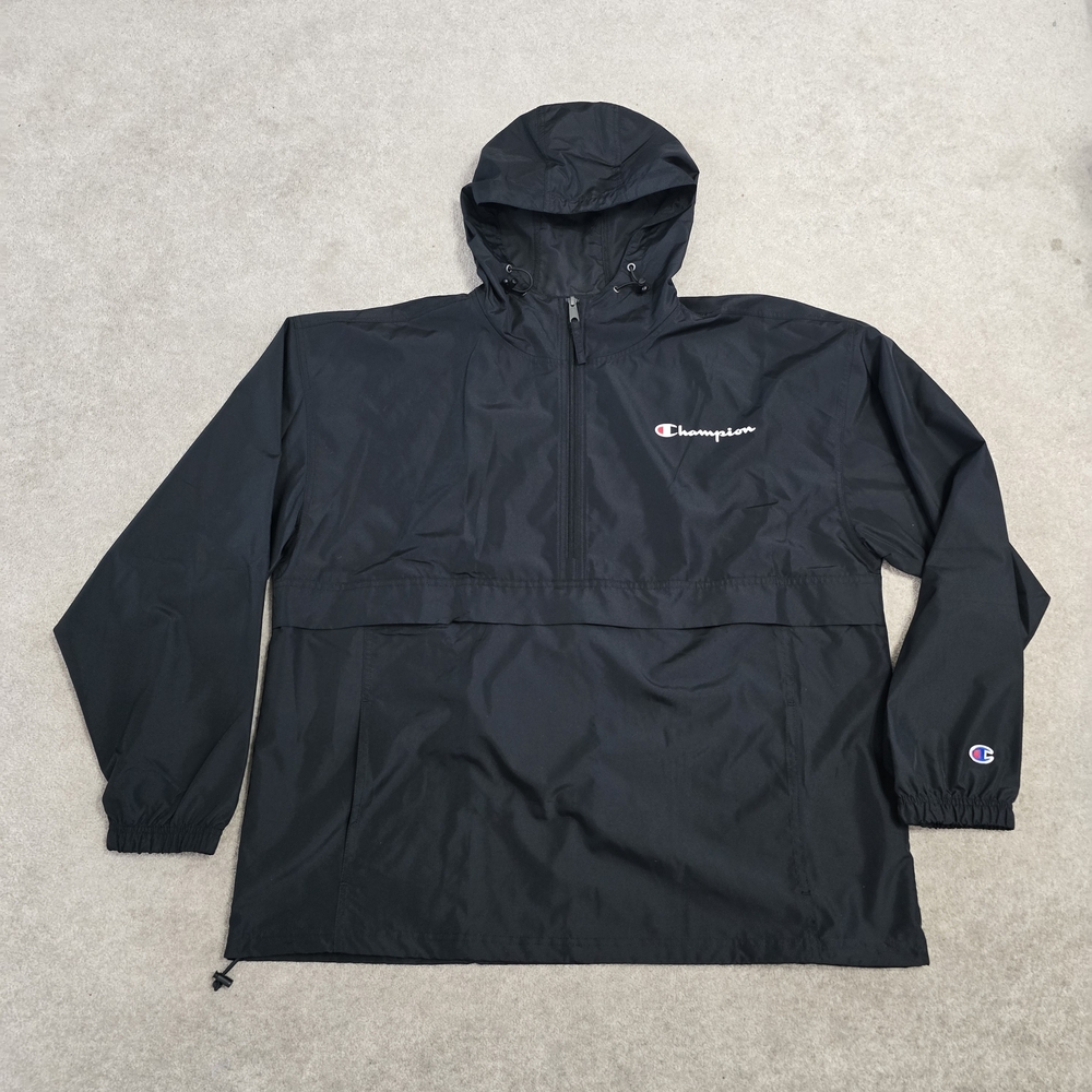 NWOT Champion Black Athleticwear Wind Breaker Mens Size XL